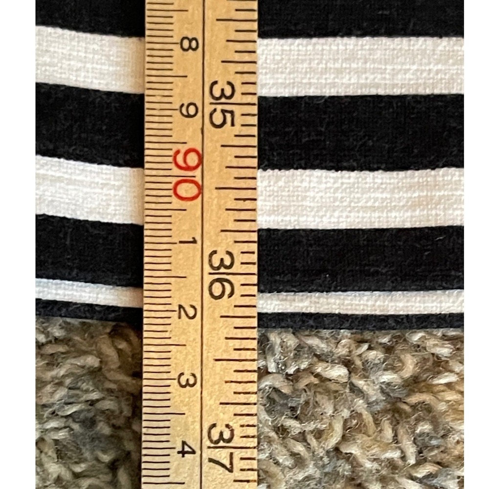 J.Crew Womens Black White Striped Short Sleeve Shift Dress Medium Stretch Cotton - Picture 12 of 13